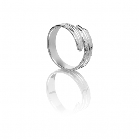 FEATHER ROLLED UP SILVER